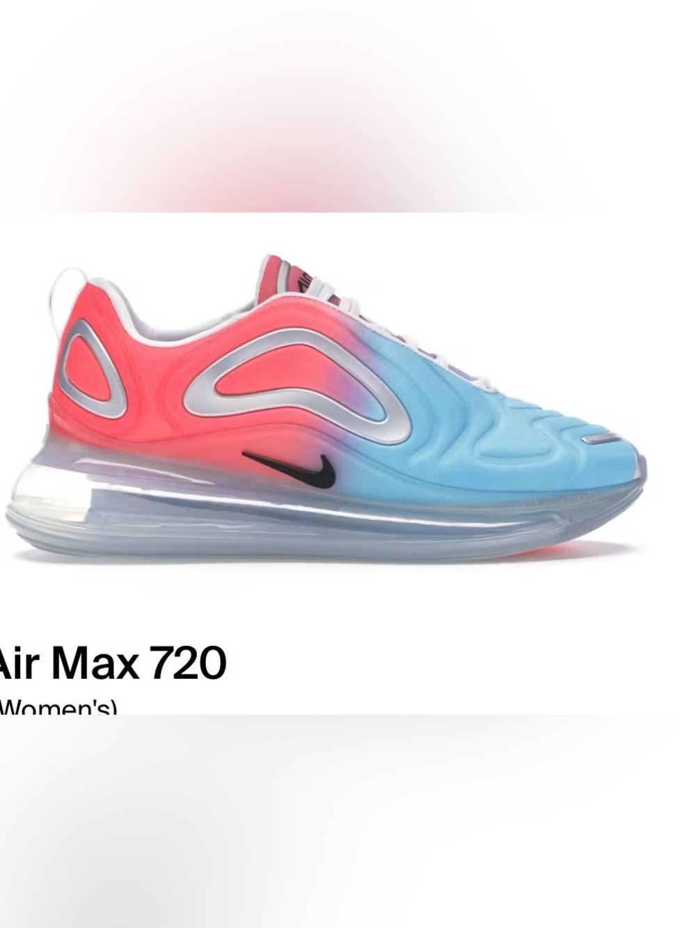 Nike Air Max 720 Pink Sea Sneakers Blue & Pink US 6.5 NWT